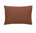 Cotton Rectangular zigzag quilt embroidered brown cushion cover