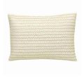 Cotton Rectangular zigzag quilt embroidered creamy cushion cover