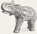 Metal Polished Metal Plain silver coated elephant statue