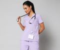 Women Pastel Lilac Essential Medical Scrub Suit