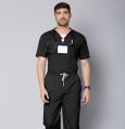 Knya Classic Mens Black 10-Pocket Essential Scrubsuit