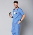 Mens Ceil Blue Essential Medical Scrub Suit