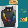 Mastani Jewellery Multicolour handmade crochet necklase set