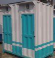GI Steel Paint Coated Rectangular Blue White AS Per Choice Portable Toilet Cabin