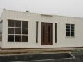 Polished Paint Coated Rectangular White Green steel modular portable site office cabin