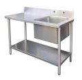 Polished Rectangular Silver stainless steel table sink