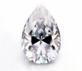 Polished Shiny-white pear cut moissanite diamond