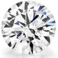 Polished Shiny-white round cut moissanite diamond