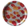 Multicolor Flower Printed printed round paper plate