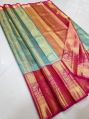 Multicolor Printed Kanchipuram Silk Sarees