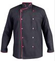 KNR Black Full Sleeve cotton chef coat