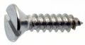 Silver stainless steel csk slotted self tapping screw