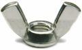 Silver Polished Stainless steel wing nut