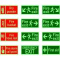 Plastic Rectengular Green & Red safety signage boards