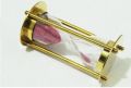 Brass Sand timer with pink sand