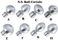 Stainless Steel Ball Curtain Finials