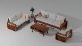 6 Seater Wooden Sofa Set With Coffee Table