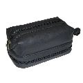 Polyester Black Plain Ractangular traveling kit bag