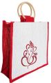 elegant red color jute wedding favor bags