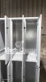 Grey Polished metal storage cupboard