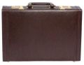 Dark Brown Plain leather briefcase