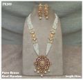 Pure Brass Real Kundan Long Necklace Set