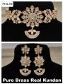 Pure Brass Real Kundan Set