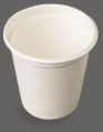 White Circular Plain 220ml bagasse cup