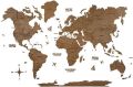 3D Wooden World Map Aurous Gold