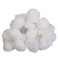 White surgical cotton balls