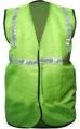 Green Polyester Safety Jacket with 1 inch Reflective Tape