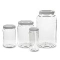 Round Transparent Plain Polished Pet Jars