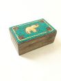 Printed Green Rectangle wooden decorative box