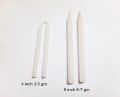Paraffin Wax Cylindrical White Glossy Plain Wax Candles