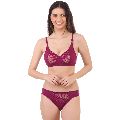 Designer Purple Bra Panty Set