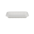 500 Pieces Biodegradable Hinged Tray 9.5 X 7 Inch - Natural Disposable