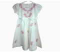 Kids Cotton Chikan Embroidered Frock