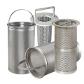Stainless Steel Polished Round Grey suction strainer filters