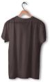 Mens Brown Cotton Round Neck T-Shirt
