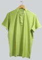 Mens Green Tencel Chinese Collar T-Shirt