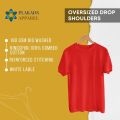 Mens Red Cotton Oversized T-Shirt
