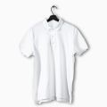 Mens White Pique Cotton Collar T-Shirt