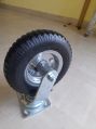 Rubber & Metal Round Black pneumatic caster wheels