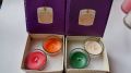 Candleswale Soy Wax Glossy Round MULTICOLOR 4 Inch Plain designer candle gift set