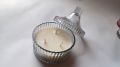 Candleswale Soy Wax Polished Round White 8 Inch Plain scented crystal jar candles