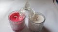 Candleswale Soy Wax Glossy Round Red 8 Inch diamond jar candles