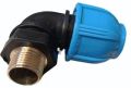 Black & Blue pp compression male threaded elbow