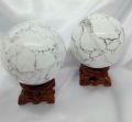 Gemstone White Polished Round howlite sphere ball