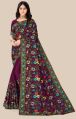 Unstitched Printed Multicolor dolla silk kashmiri work saree