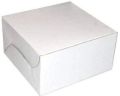 Square plain white cake box